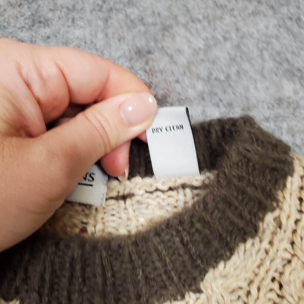 Vintage Valerie Stevens Sweater‎ Womens Medium Patchwork Fair Isle Nordic Chunky - Picture 3 of 8